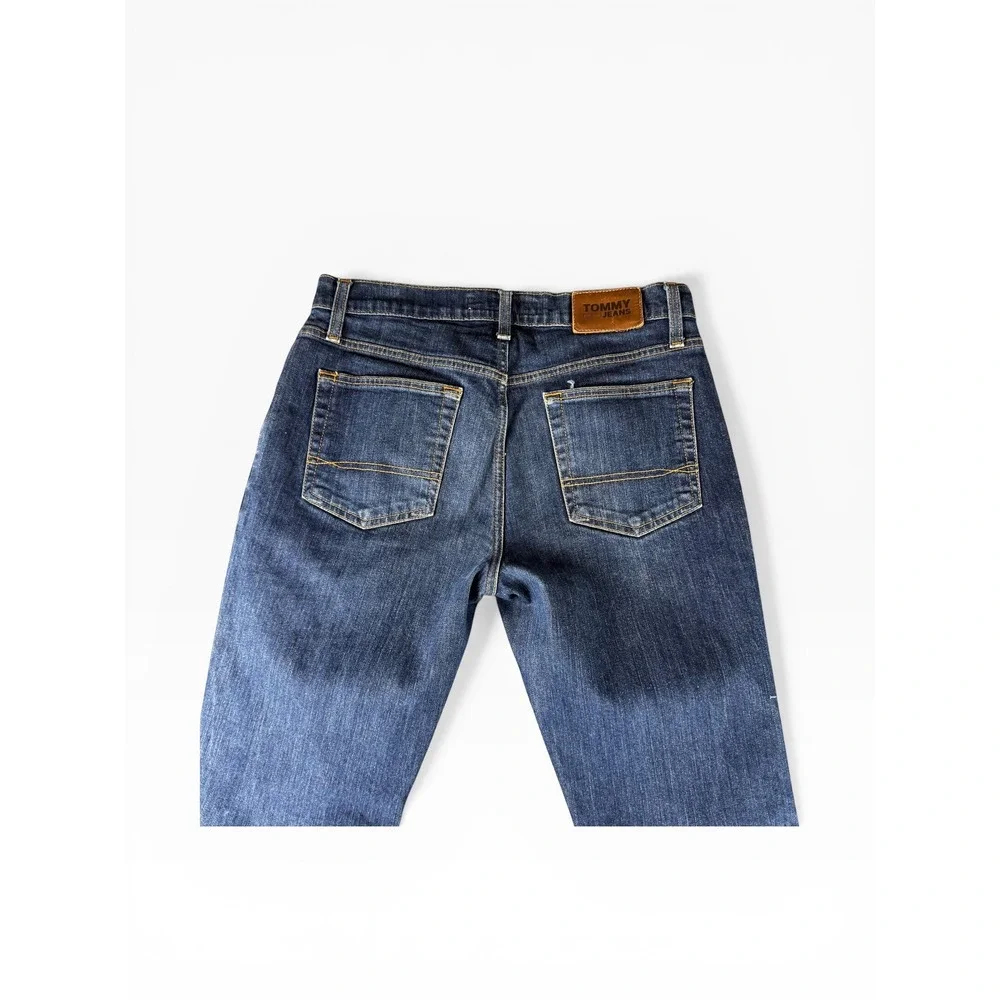Tommy Hilfiger‎ Denim Mens Straight Leg Dark Wash Jeans 30x30 Stretch Blue